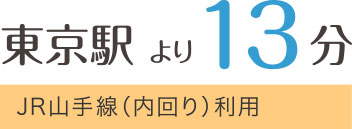 東京駅より13分